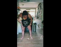 Mom pretends to lay egg when posing as chicken