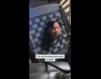 Guy head stuck in lawn chair 