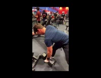 Collab BitchIG2 - Guy blue shirt working out at gym losing count  because of adhd