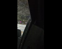 Submitter shows snow circling inside the car