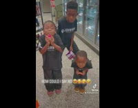 Three Kids Beg for Candy in Store