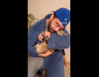 Collab PLC - Man hug kiss cuddle pet cat part 2