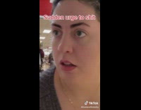 Collab BSMedia - Lady suddenly has the urge to poop after going to store