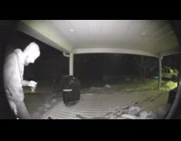 Collab BitchMP - Home security camera girl slips on snow porch 