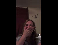 GIrl pushes little kid with her butt 