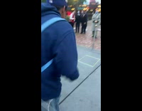 Guy pretend to step on square trick disney cast