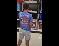 Guy playing call of duty on Target TV