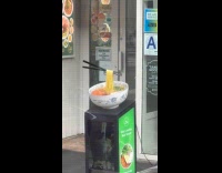 Submitter shows mechanical floating chopsticks display