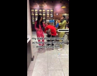 Man crying to daughters left by wife 