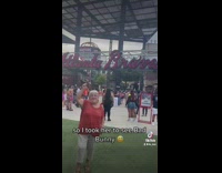 Woman take her grandma to a concert