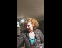 Girl purple hoodie pasta neck crack prank