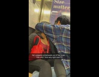 Man pops girlfriends pimples with her legs over him