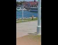 Group of teenagers run towards the photographer