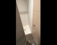 Guy opens shower cubicle full of vomit