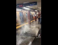 Collab Subway_Creatures - Sewage water overflowing at subway station