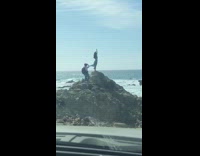 girl stands point of rock hill 