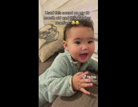 Woman pranks her baby with fart sounds 