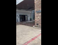 Water leak from broken ceiling outside hotel