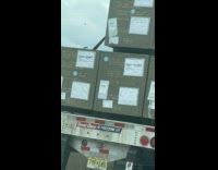 Truck transport containers with weapon parts Ukraine