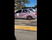 Parked car Hello Kitty design all over body