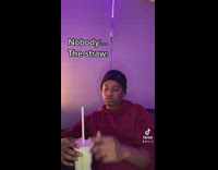 Straw makes moaning noises in lid