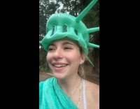 Collab Clips MPUGC - Friends dressed as lady liberty, uncle sam and bald eagle 