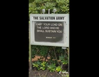 Collab BitchIG2 - Guy reads kinky the salvation army sign