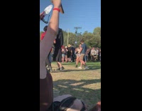 Woman with a black scarf on top of her head