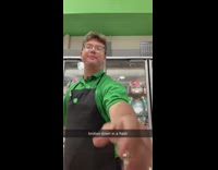 Employee break and fold box really fast