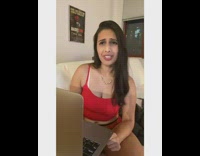 Girl argues with brain online shopping laptop