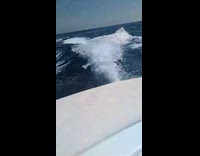 Guy tries water ski at high speed