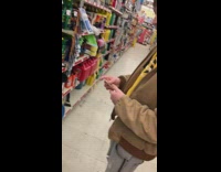 Guy at the Dollar Store shaves his eyebrows for $100