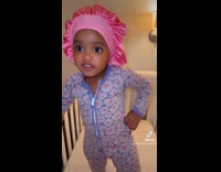 Collab ClipsIG - Toddler pajamas night cap dances at crib