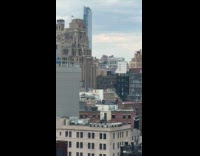 Huge silver inflatable fell from building rooftop