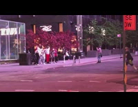 Group of men gangster dance music video shoot