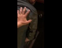 guy shoved while using urinal hits face