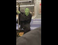 Alien makes noise on train 
