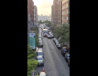 Car double park on road cause traffic