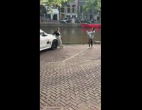 White pants girl parked car river pt. 2