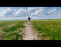 Couple captures rainbow over stunning field view