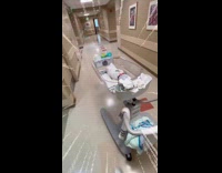 Filmer drifts with baby on the cart