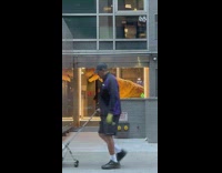 T rex animatronic moves in building 