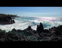 Man gets hit by huge waves