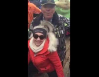 Girl dances with older man. Head in crotch tongue kiss