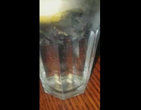 Seeds inside the glass with water produces small air bubbles