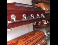 Man blue shirt tiktok dance funeral parlor