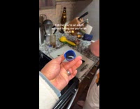 Collab ClipsIG - Couple gets excited testing the garlic peeler