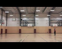 Guy kick rugby ball shoot into hoop