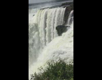 View of large waterfall flowing 