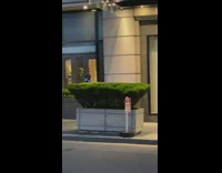 Guy wears stilt jumping shoes 